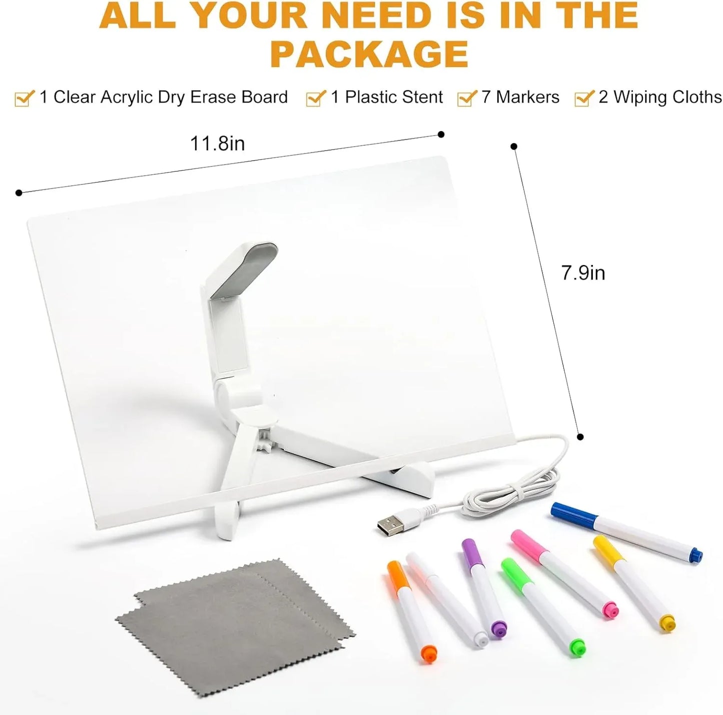 LED Glow Drawing Board for Kids